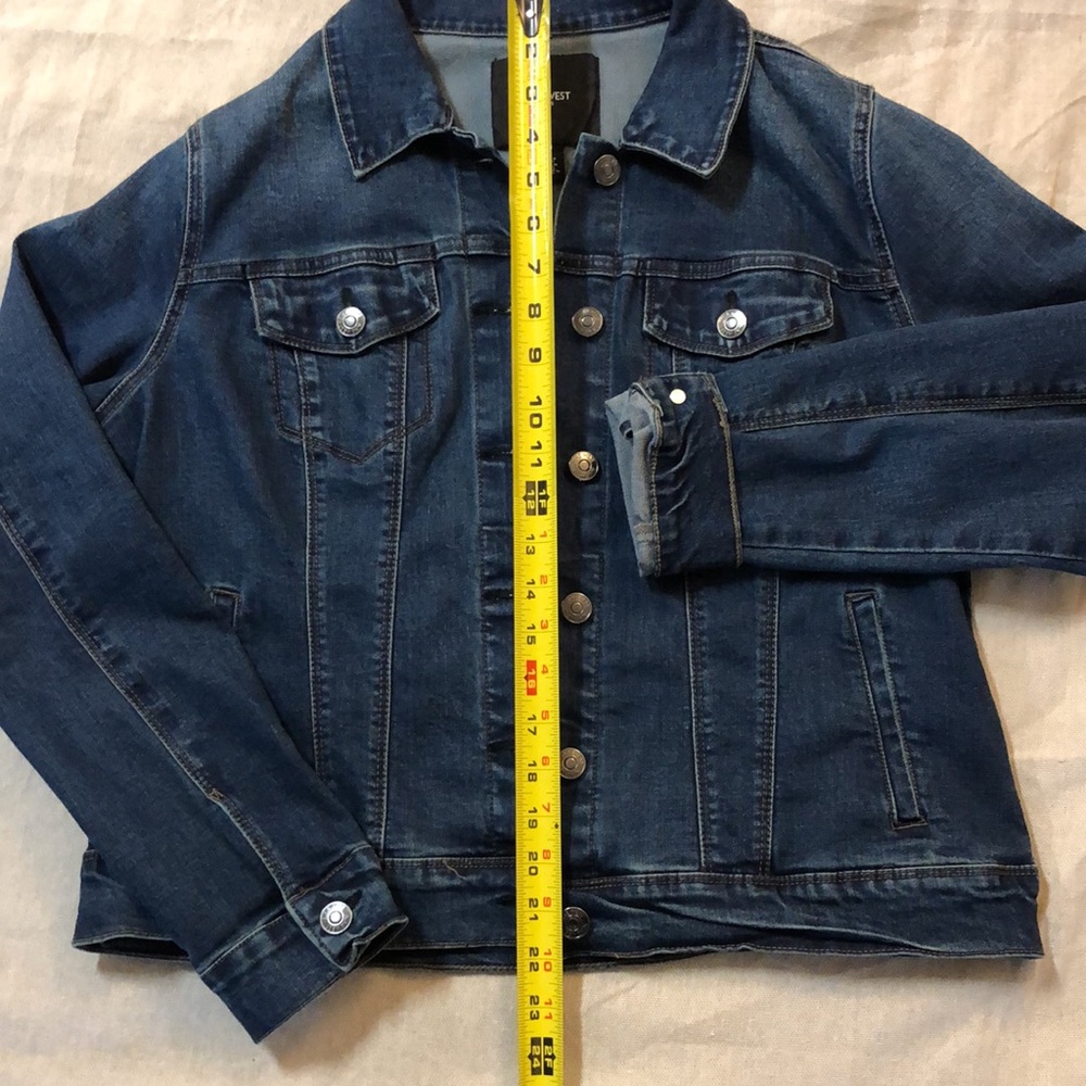 NINE WEST Jeans Denim Jacket sz L - Picture 3 of 9